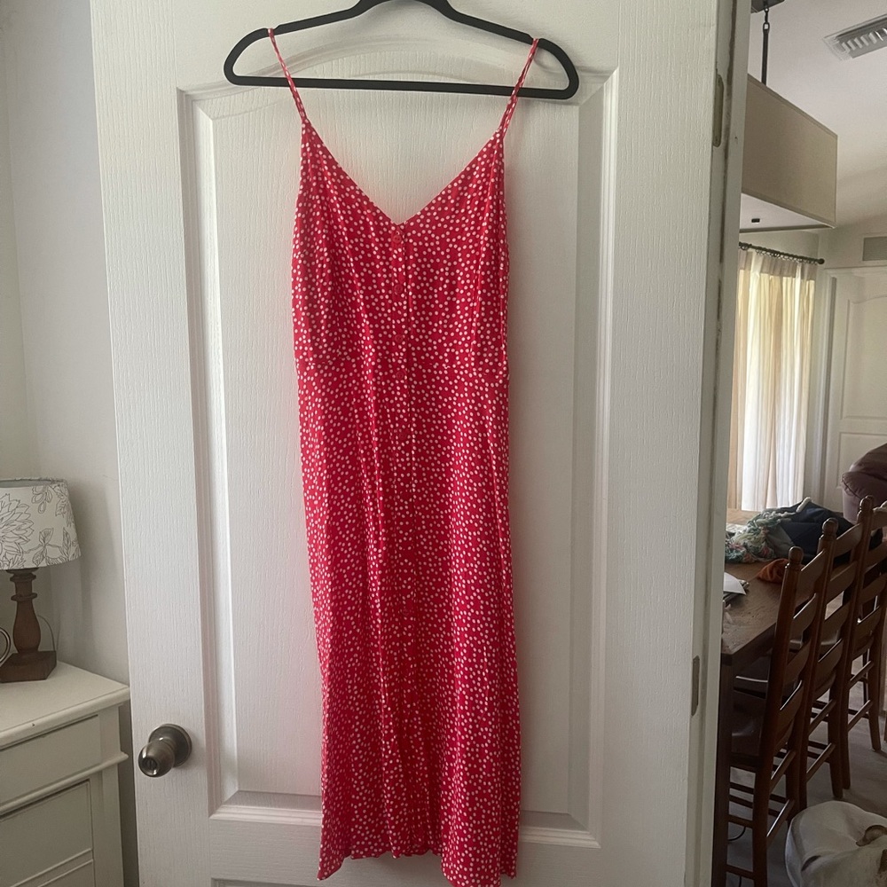 Red polka dot Express dress!